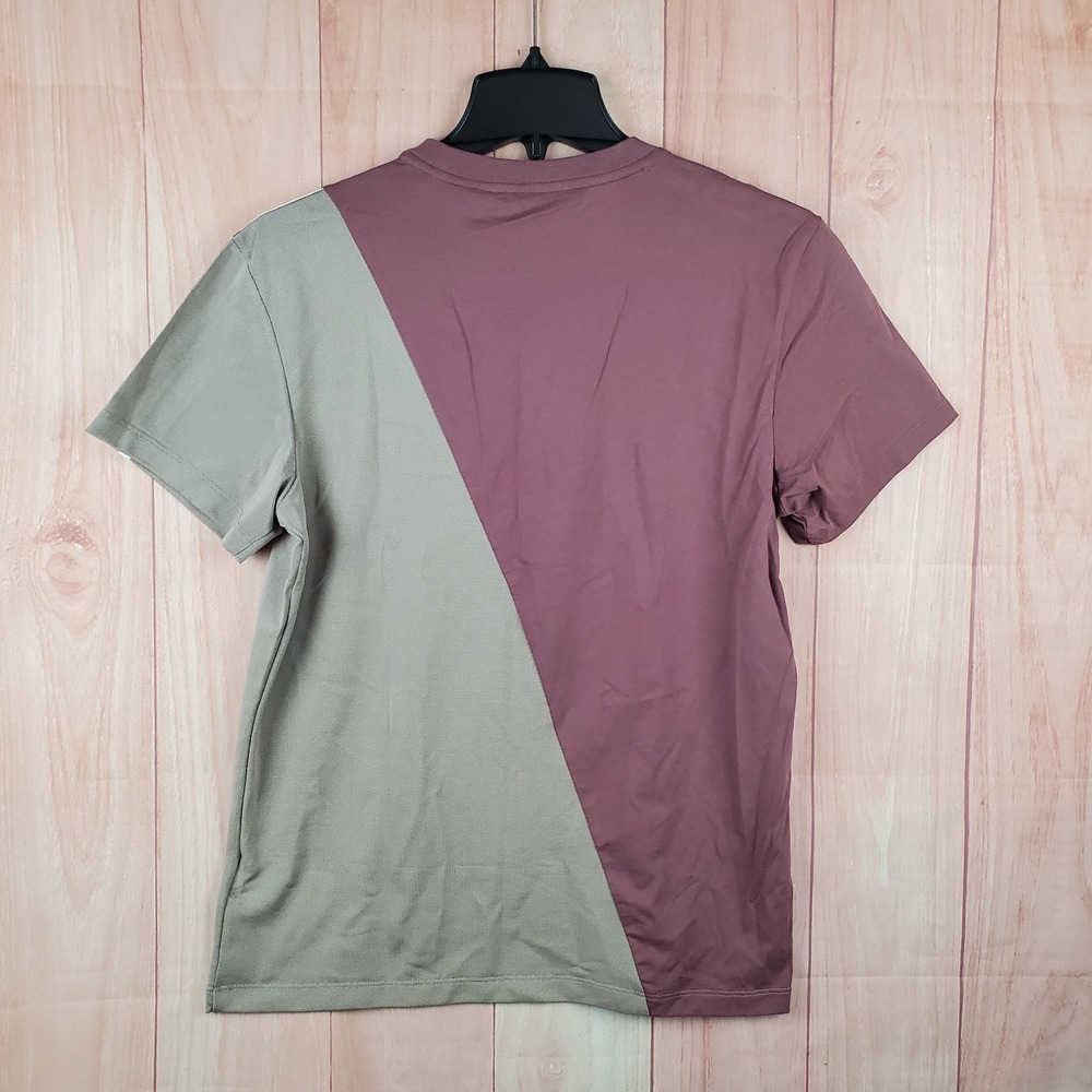 Adidas Originals Adicolor T Shirt Womens XS Maroon Gray 2 Tone Trefoil Logo - Picture 2 of 9